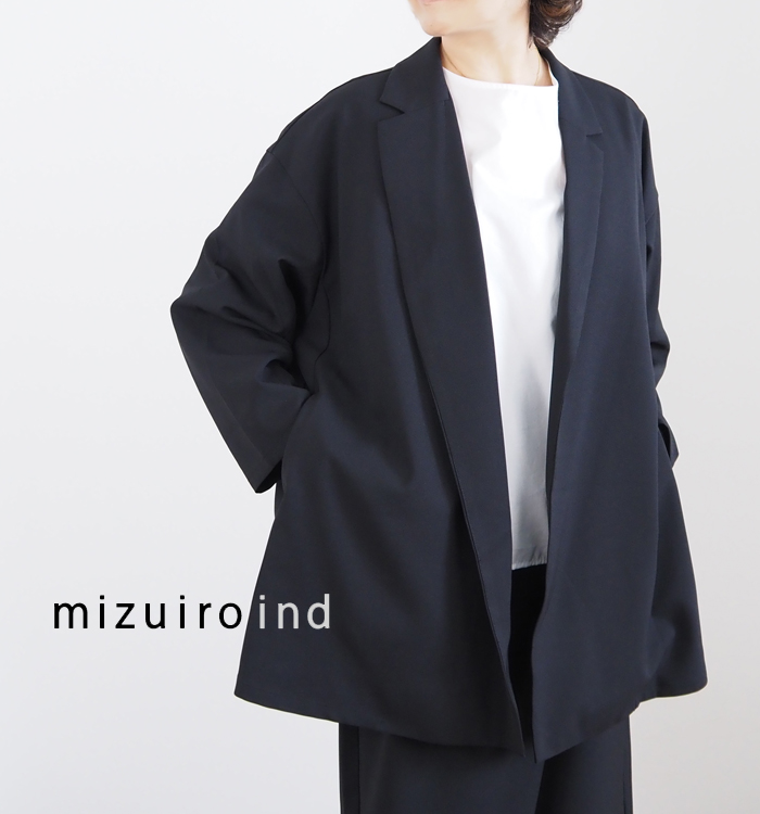 mizuiro ind ミズイロインド テーラードシャツジャケット レディース