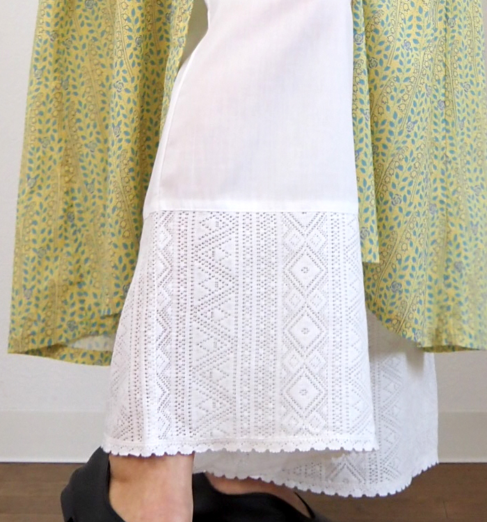 PONT DE CHALONS ポンデシャロン レースワイドペチコートパンツ レディース
