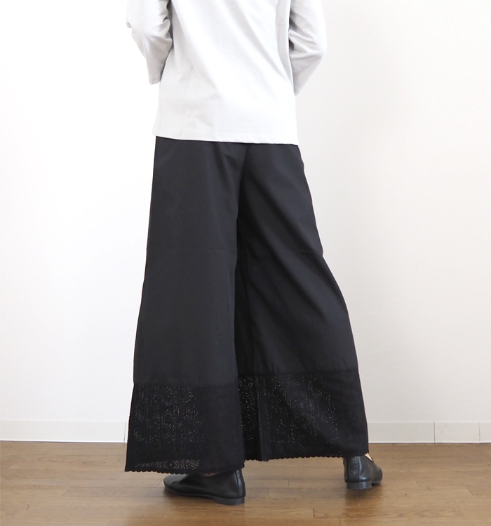 PONT DE CHALONS ポンデシャロン レースワイドペチコートパンツ レディース