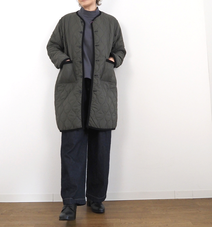 PONT DE CHALONS ポンデシャロン 洗えるキルティングリバーシブルコート レディース