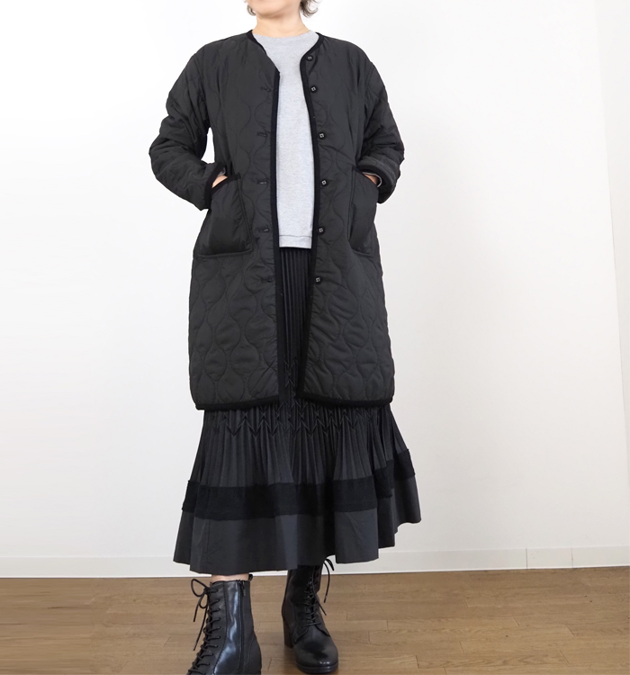 PONT DE CHALONS ポンデシャロン 洗えるキルティングリバーシブルコート レディース