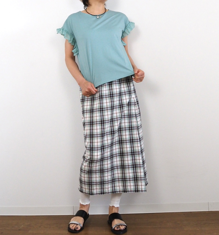 Pont de Charlons コットンフリル袖プルオーバー 22612112