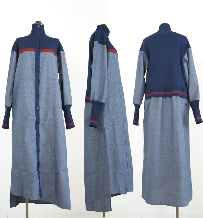 MARECHAL TERRE マルシャルテル ワンピース ニットドッキング2way仕様