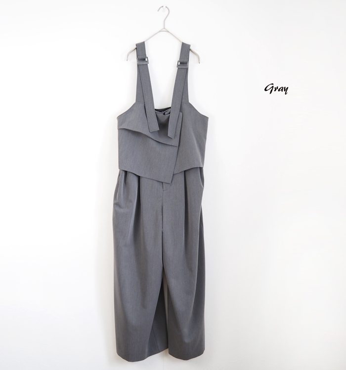MARECHAL TERRE マルシャルテル レイヤードサロペット ワイドパンツ