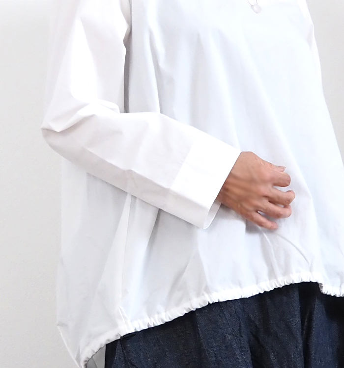 mizuiro ind ドローストリングブラウス 袖口クローズアップ