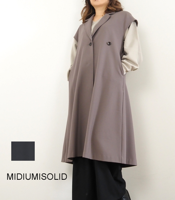 MIDIUMISOLID ミディウミソリッド テーラードジレワンピース