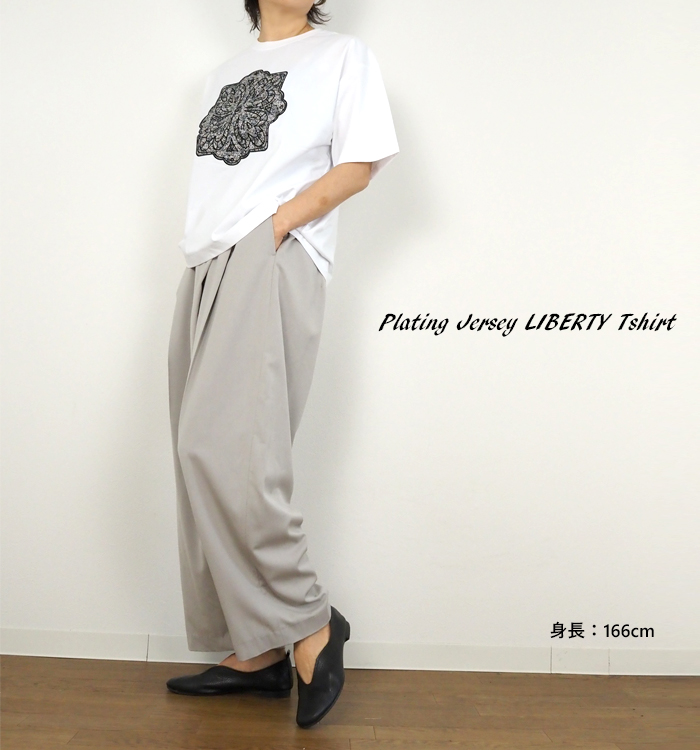 sosotto ソソット LIBERTY刺繍Tシャツ プレーティング天竺 カットソー
