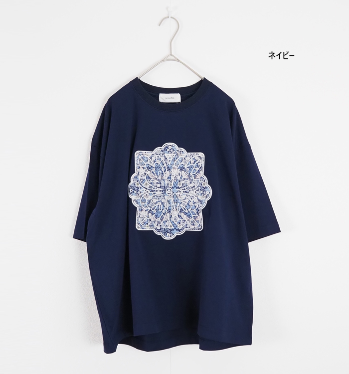 sosotto ソソット LIBERTY刺繍Tシャツ プレーティング天竺 カットソー