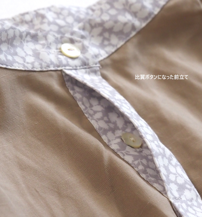 sosotto ソソット LIBERTY部分使いギャザーワンピース