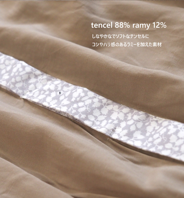 sosotto ソソット LIBERTY部分使いギャザーワンピース