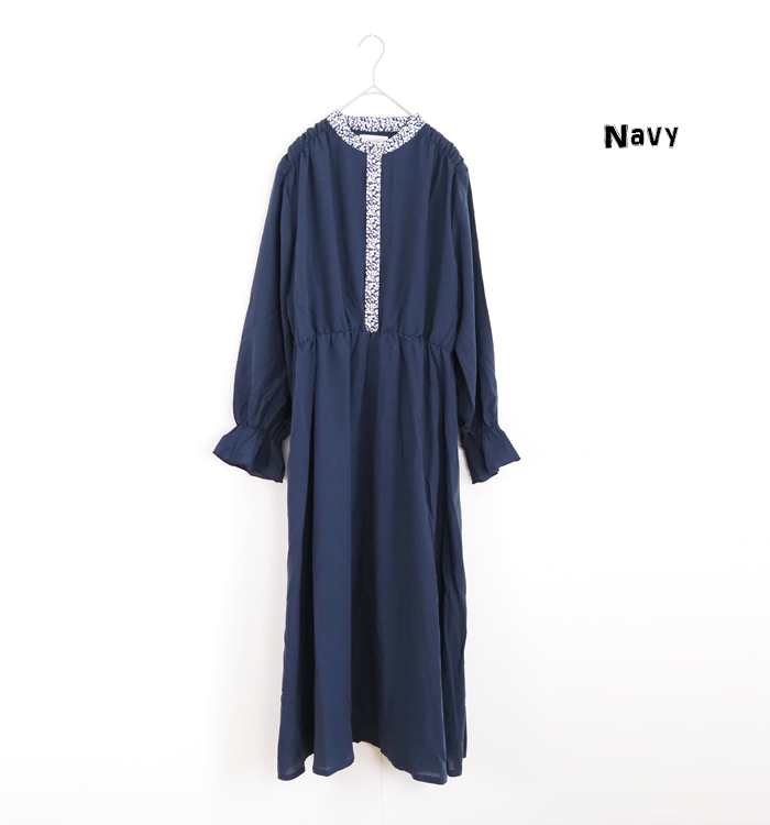 sosotto ソソット LIBERTY部分使いギャザーワンピース
