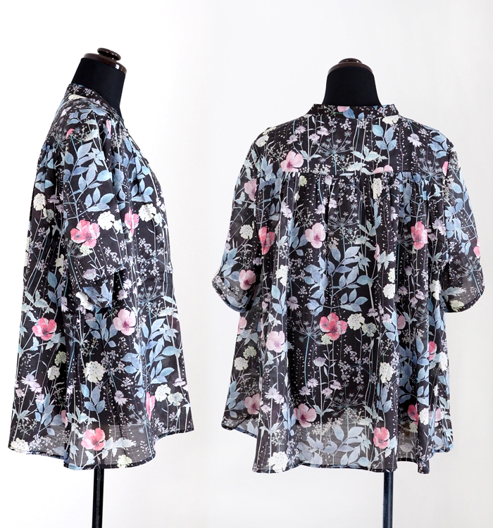 sosotto ソソット ブラウス LIBERTYPRINT ギャザーネック 半袖 レディース