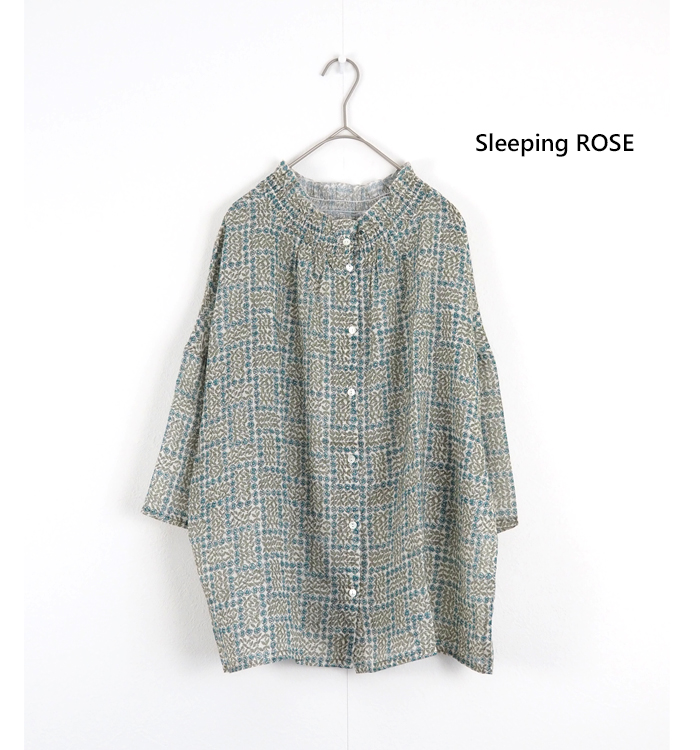 sosotto リバティ シルフローン ブラウス Sleeping ROSE（ホワイト系）