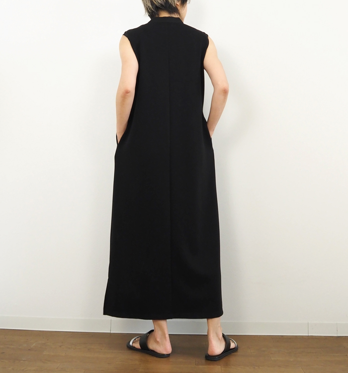 CYNICAL シニカル キーネックロングワンピース リブストレッチ