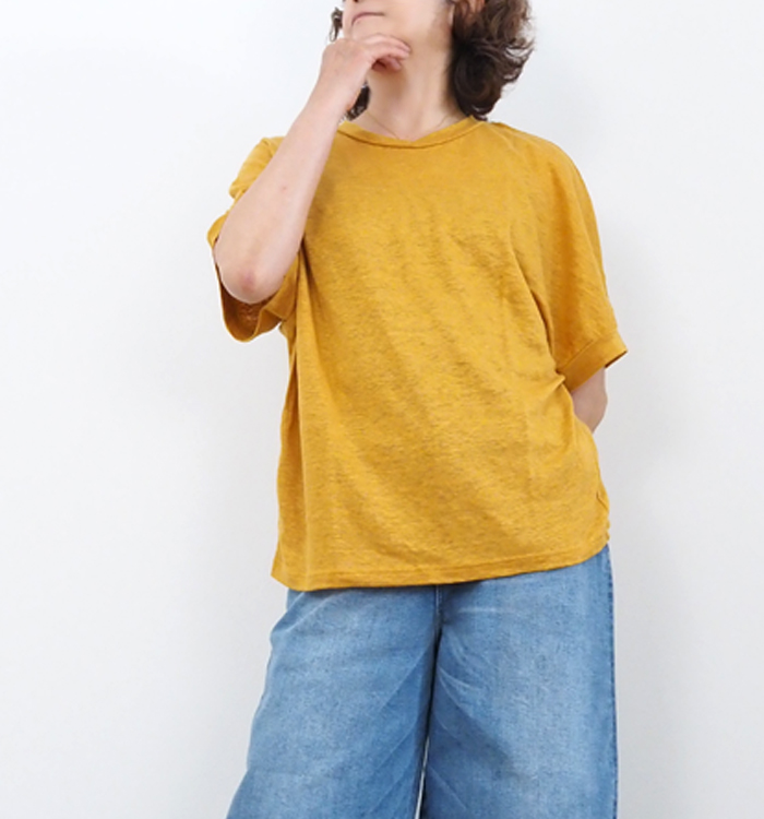 NARU factory ナルファクトリー リネンニット 2wayプルオーバー レディース