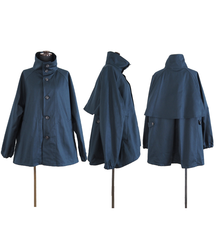 NARU factory ナルファクトリー 40/2コットンギャバ ショートトレンチコート レディース
