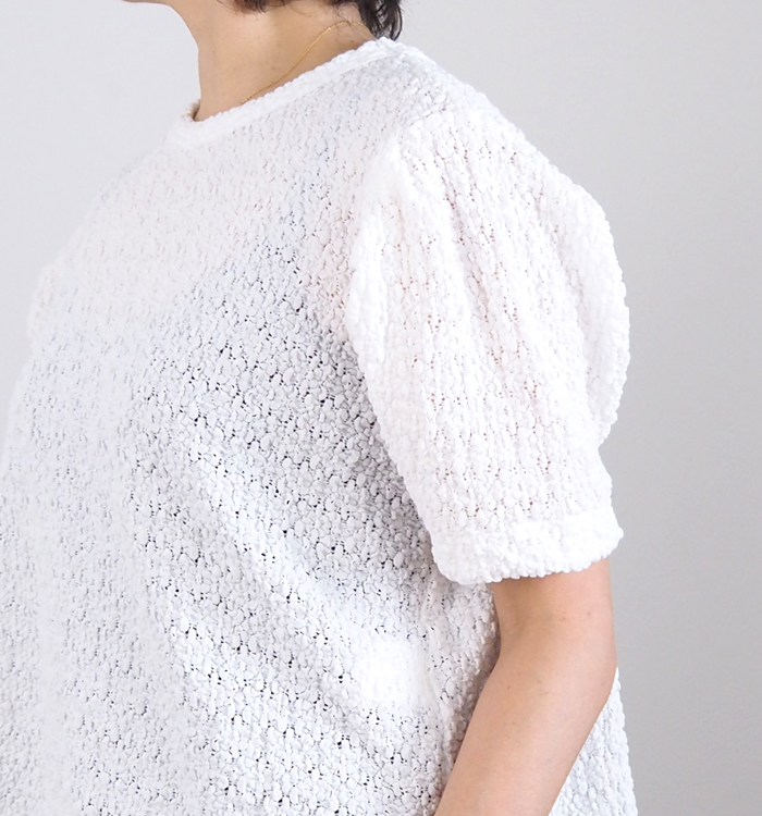 Squady スカディ レースTシャツ ラウンドネックプルオーバー レディース