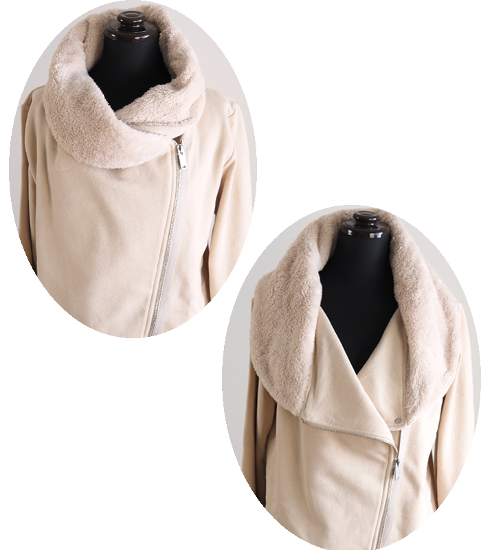 Boutique Ordinary ブティークオーディナリー 裏毛ライダースジャケット レディース