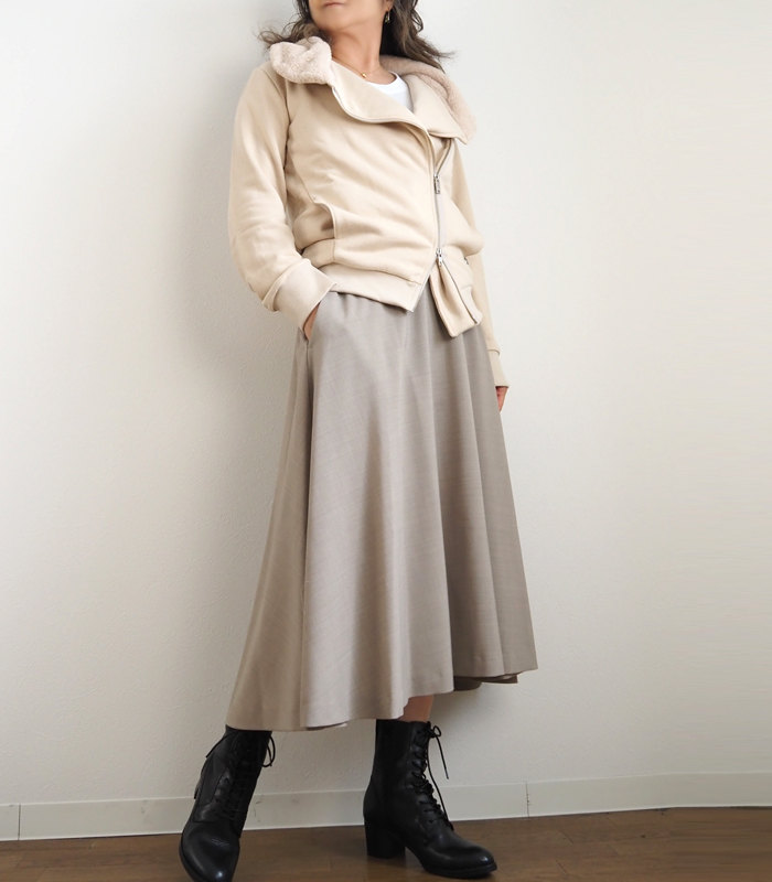 Boutique Ordinary ブティークオーディナリー 裏毛ライダースジャケット レディース
