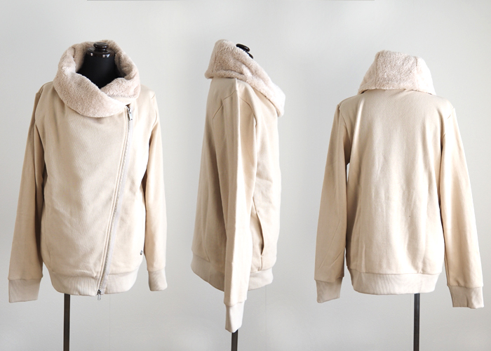 Boutique Ordinary ブティークオーディナリー 裏毛ライダースジャケット レディース