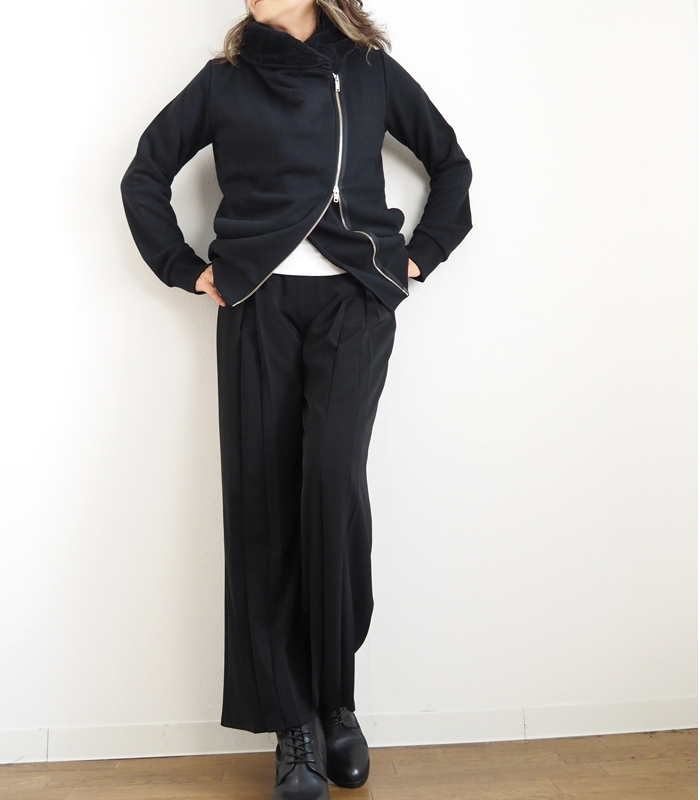 Boutique Ordinary ブティークオーディナリー 裏毛ライダースジャケット レディース