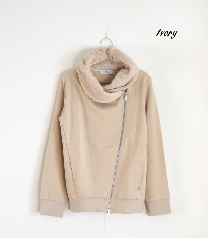 Boutique Ordinary ブティークオーディナリー 裏毛ライダースジャケット レディース