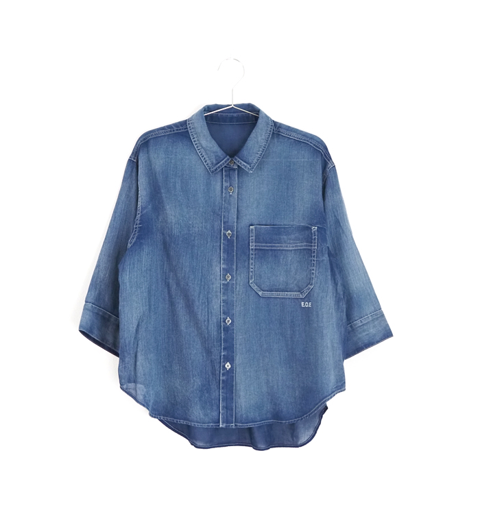 Boutique Ordinary ブティックオーディナリー デニムシャツ スリーブベント レディース