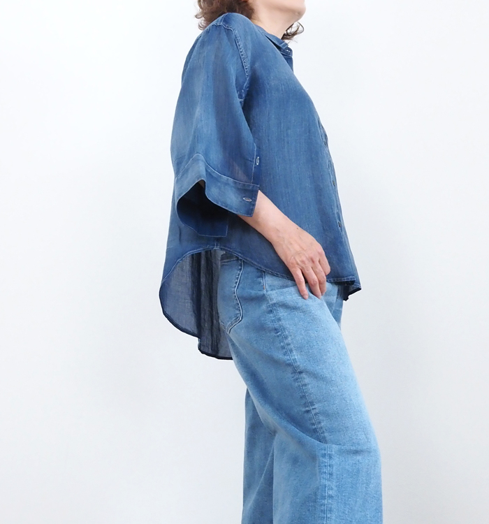 Boutique Ordinary ブティックオーディナリー デニムシャツ スリーブベント レディース