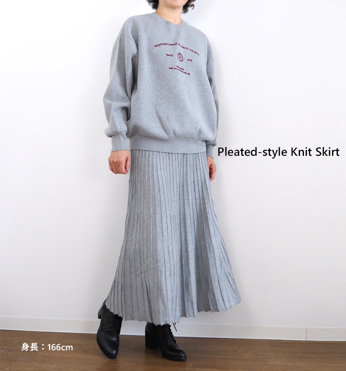 Boutique Ordinary ブティークオーディナリー プリーツ風ニットスカート レディース