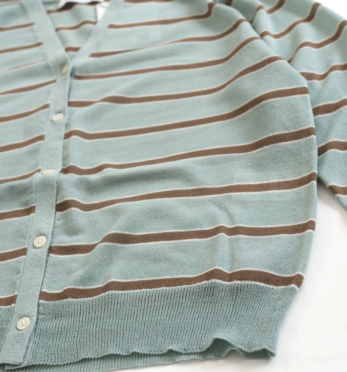Boutique Ordinary ブティークオーディナリー シアーニットボーダーカーディガン
