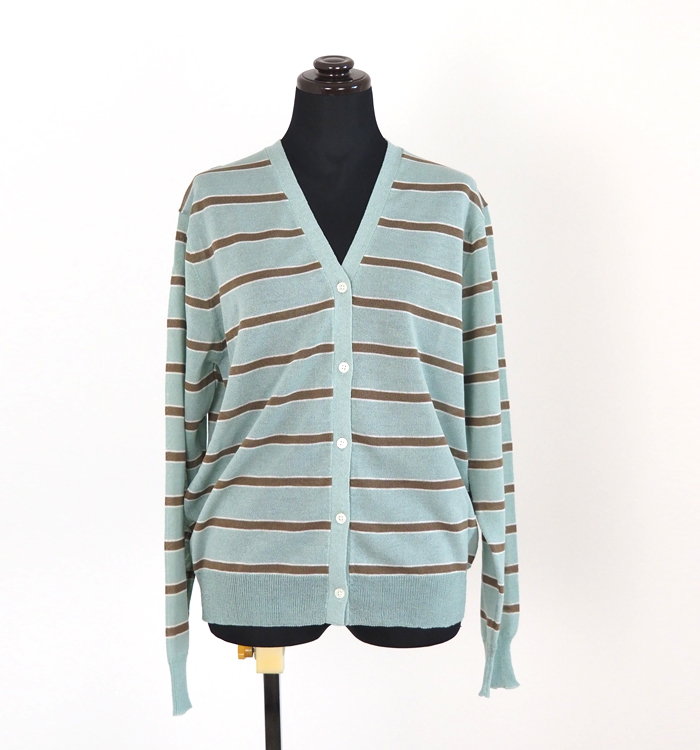 Boutique Ordinary ブティークオーディナリー シアーニットボーダーカーディガン
