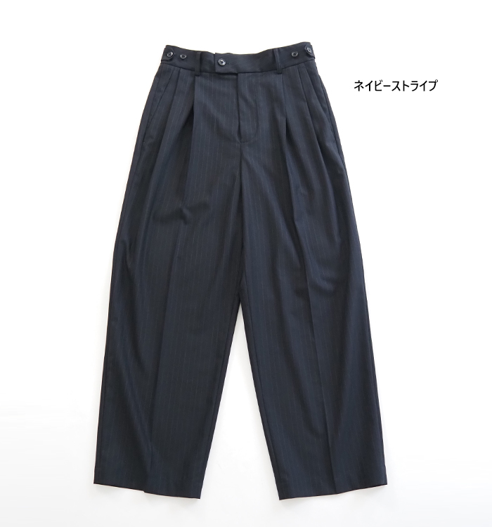 nicholson and nicholson ニコルソンアンドニコルソン ツータックストレートパンツ