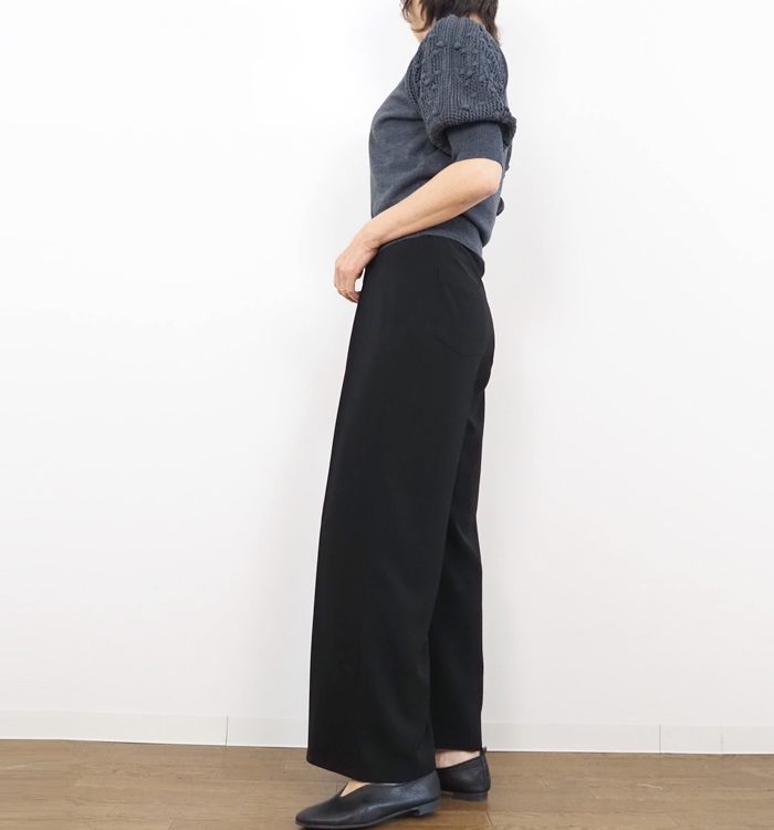 MANON マノン レースパフスリーブニット プルオーバー レディース