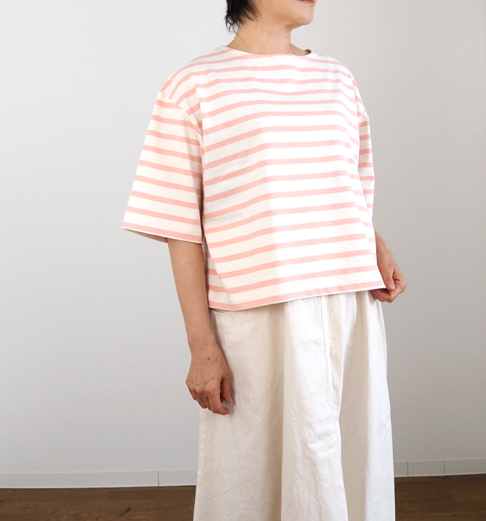 MANON ボートネックボーダーTシャツ