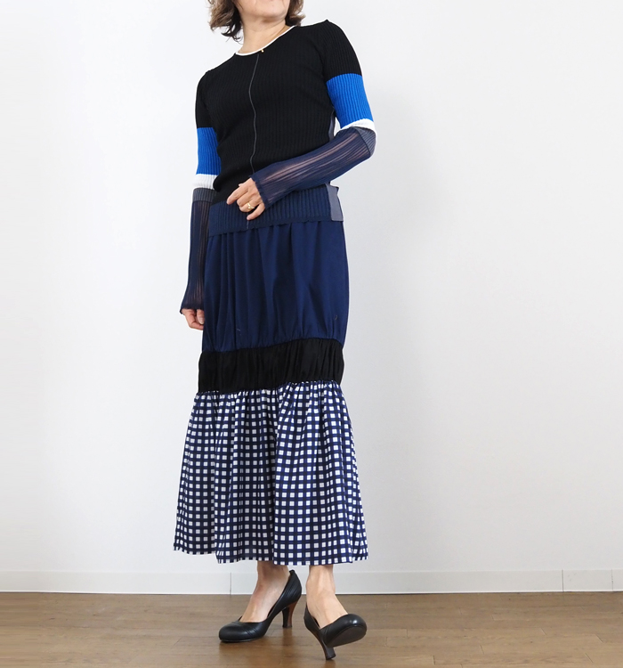 MARECHAL TERRE マルシャルテル ニット カラーブロック クルーネック レディース